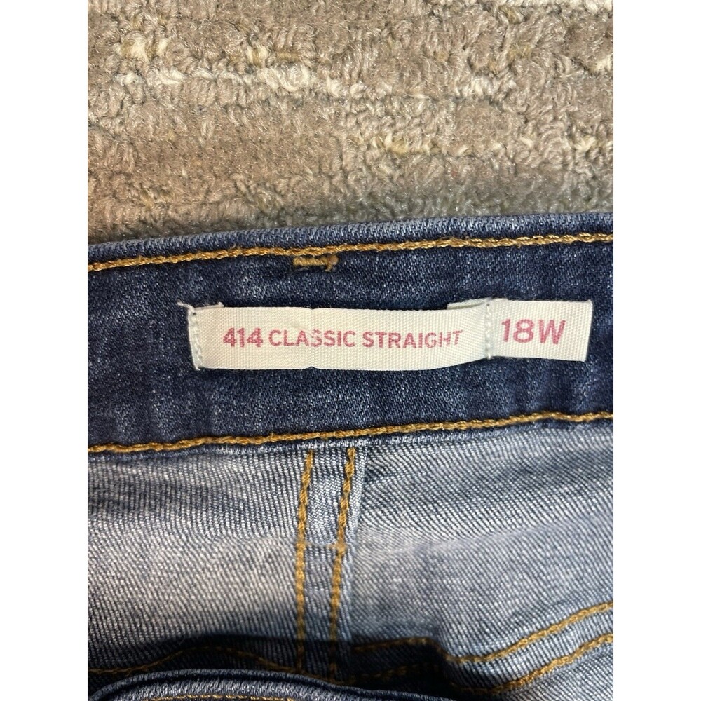 Levi's 414 Classic Straight Jeans Women’s 18W Blue Stretch Denim - Picture 6 of 14